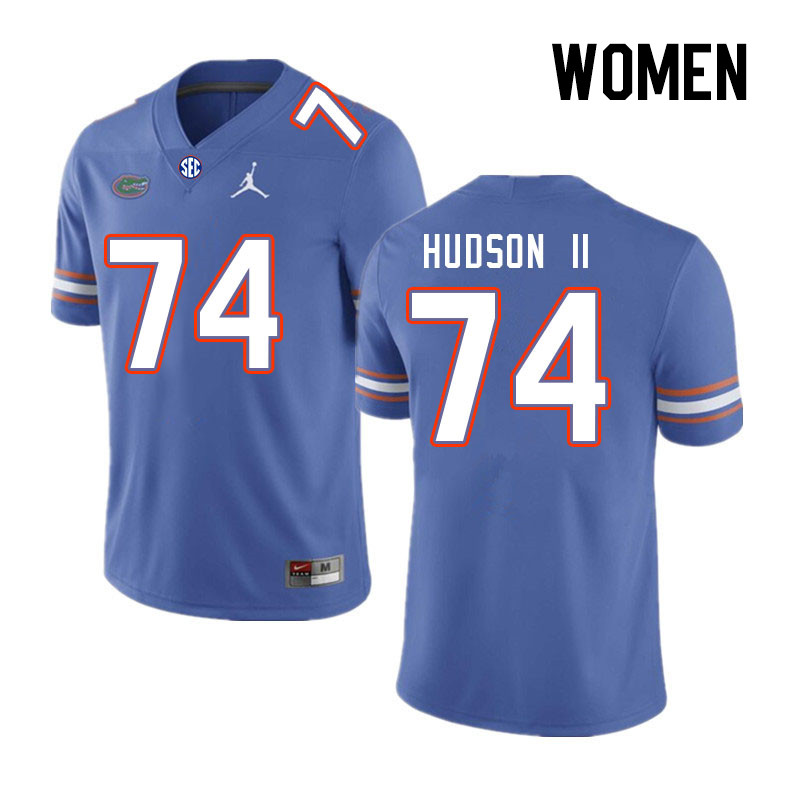 Women #74 Lyndell Hudson II Florida Gators College Football Jerseys Stitched Sale-Royal - Click Image to Close